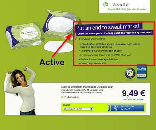 landing page test b