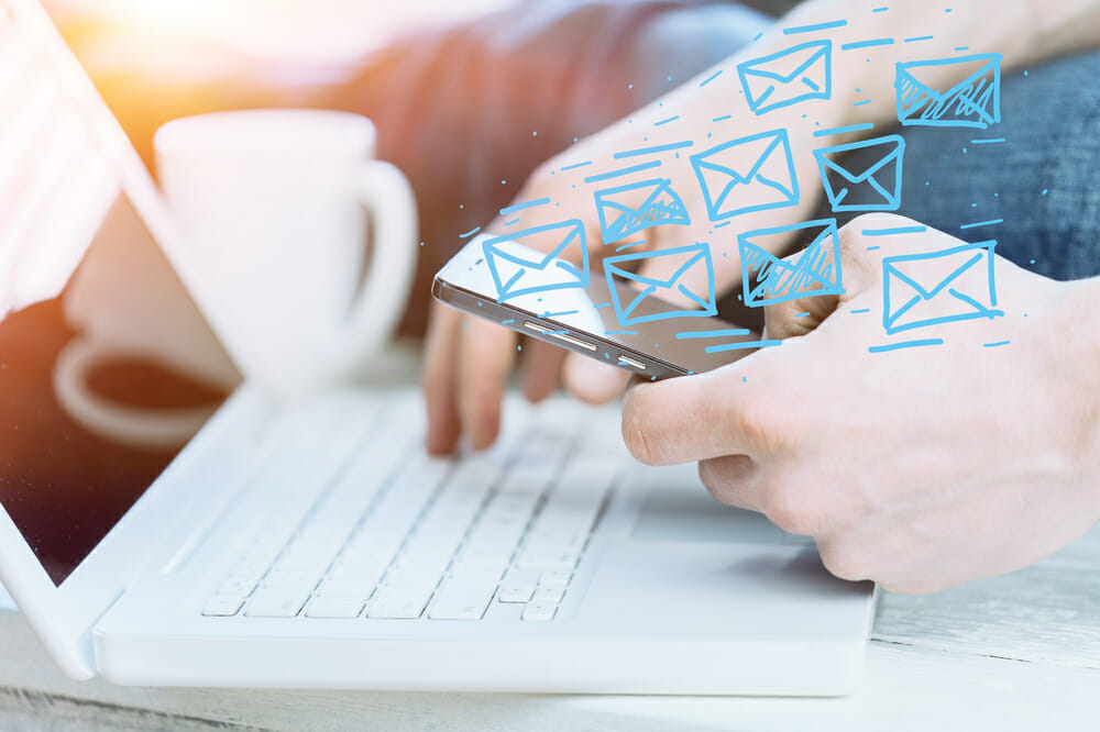 Email,Marketing,Concept,,Person,Reading,E-mail,On,Smartphone,,Receive,New